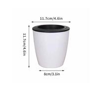 Jardinière En Plastique Auto-Arrosage Avec Pots Intérieurs Pots De Fleurs En Plastique Modernes Blancs Pots De Plantes D'intérieur Pour Orchidées Succulentes.11.7cm