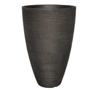 Jardinière en plastique avec stries Geli Ø 40 cm x 60 cm anthracite