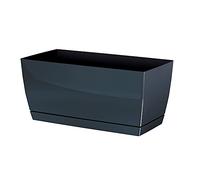 Jardinière en plastique Coubi Case P en couleur graphite 39 (L) x 19 (l) x 18,2 (H) cm