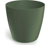 Jardinière en plastique vert foncé 19,8x18,2 cm couvercle uni Mate