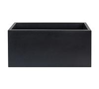 Jardinière en polyéthylène anthracite 80x40x40 cm
