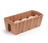 Jardinière en terre cuite - Prosperplast - Crown DCRO600 - 58x28x20 cm - 18 L - Fixation facile