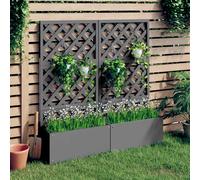 Jardinière en treillis Gris 65x33x135 cm WPC jardinière bac à fleurs vidaXL