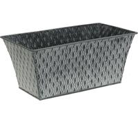Jardinière en zinc motif losange Vintage 30×18×15cm Métal Décoration