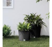 Vidaxl Jardinière Et Intérieur Amovible Anthracite 15 /15,3 L Rotin Pp Gris