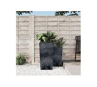 vidaXL Jardinière et intérieur amovible anthracite 21-49L aspect béton 364694
