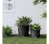 Jardinière et Intérieur Amovible Pot de Fleurs Bac à Plante Rotin PP vidaXL