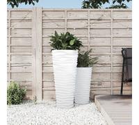 Jardinière et intérieur amovible anthracite aspect rainuré bac à fleurs vidaXL