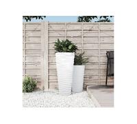 Jardinière et intérieur amovible anthracite aspect rainuré bac à fleurs vidaXL