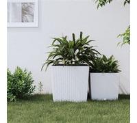 Vidaxl Jardinière Et Intérieur Amovible Blanc 37 /64 L Rotin Pp