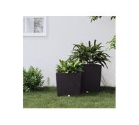 Vidaxl Jardinière Et Intérieur Amovible Marron 21 /32 L Rotin Pp