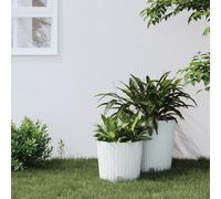 Jardinière et intérieur amovible blanc 15 -15,3 L rotin PP 364685