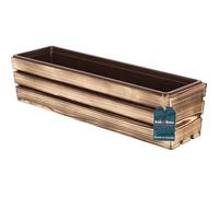 KOTARBAU® Jardiniere Extérieur - Bois - 60 x 18 x 15 cm - Rustique - Bac à Fleurs - Jardiniere Rectangulaire - avec Insert Plastique - pour Terrasse - Jardin - Décoration Extérieure