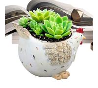 Jardinière Extérieure | Cache-Pots Résine Intérieur avec Trou De Drainage - Décoratif pour Appui de Fenêtre Bureau Salon et Chambre