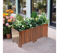Jardinière extérieure en Bois souillé pour légumes et Fleurs, Cadre en Bois pour Le Jardinage, boîte à Plantes Hors Sol - Utilisation dans la Cour