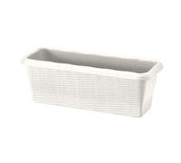 Jardinière - GENERIQUE - PAGLIA - Blanc - 50x20x17,5 cm - Réserve d'eau intégrée