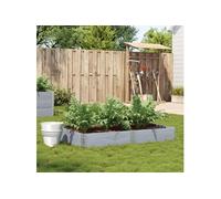 Jardinière gris 150x100 cm bois de pin massif