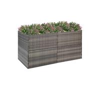 Jardinière Gris 157x80x80 cm Résine tressée319178