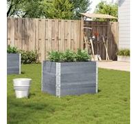 Jardinière gris 80x60 cm bois massif de pin G