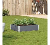 Jardinière gris 80x60 cm bois massif de pin G