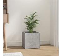 Vidaxl Jardinière Gris Béton 40x40x40 Cm Bois D'ingénierie