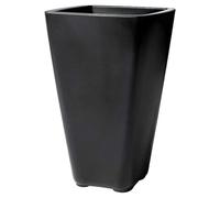 Step2 Bridgeview - Pot De Fleur Grand - Onyx Noir | 42,8 X 42,8 X 66 Cm - Jardinière Balcon Léger Et Facile À Déplacer - Plastique Rotomoulé