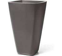 Step2 Bridgeview - Pot De Fleur Grand - Cèdre Foncé Jardinière Balcon Léger Et Facile À Déplacer - Plastique Rotomoulé - 42,8 X 42,8 X 66 Cm. Gris