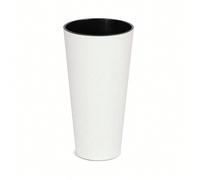 Jardinière haute et ronde sans réservoir, 20x20x38,1cm, capacité 4L. Livraison gratuite sous 24/72 heures. La principale caractéristique de la collection TUBUS SLIM eco wood est qu'elle est réalisée a