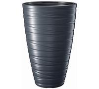 Jardinière haute Maze avec réservoir en plastique de 43L en couleur anthracite 37,5 (L) x 37,5 (l) x 57,9 (H) cm