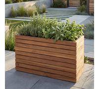 Mendler Jardinière HWC-L21 41 x 63 x 23 cm, Marron Clair