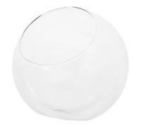 Jardinière Hydroponique en Verre, Globe Clair à Bouche Inclinée | Usage Maison et Bureau, Surface Lisse, Prise en Main Confortable, Design Créatif, Effet Visuel Unique