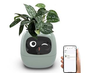 Jardinière IA avec interaction gestuelle - 49 animations et surveillance de l'eau en temps réel, un compagnon adorable pour un jardinage amusant et un appareil domestique intelligent. Fait des green