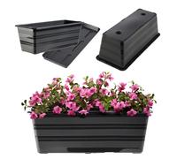 Jardinière KADAX avec dessous de plat, anthracite, 40 cm