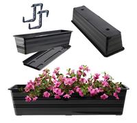Jardinière KADAX avec dessous de plat et 2 poignées, anthracite, 60 cm