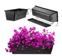 KADAX Jardinière de 60 cm anthracite - Jardinière en plastique résistante aux intempéries et robuste, idéale pour balcon, terrasse et rebord de fenêtre
