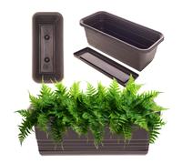Jardinière KADAX avec support, avec ou sans poignées, marron, 40 cm