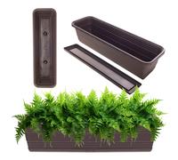 Jardinière KADAX avec support, avec ou sans poignées, marron, 60 cm