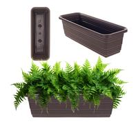 Jardinière KADAX, en plastique, marron, 50 cm