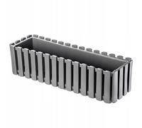 Jardinière KADAX, pot balcon en 2 tailles, 60 cm, gris