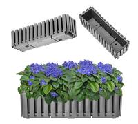 Jardinière KADAX, pot de balcon en 2 tailles, 60 cm, gris