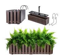 Jardinière KADAX, pot de fleurs, jardinière de style campagnard, 60 cm, marron