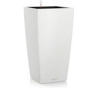 Lechuza - Pot de Fleurs d’Extérieur et d'Intérieur - Cubico Color 30 - Réserve d’Eau Intégrée - Coloris Blanc - 30 x 30 x 56 cm