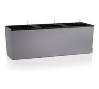 Jardiniere LECHUZA Trio Stone 30 - kit complet, gris pierre - Avec réserve d'eau - Plastique - Rectangulaire Gris pierre G