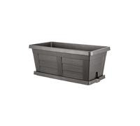 Jardinière "Legno" en plastique - Gris anthracite - L 60 x l 30 x H 26 cm