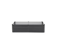 VEVOR Jardinière Lit de Jardin Surélevé Potager Métal Galvanisé 1800x900x600 mm Gris foncé