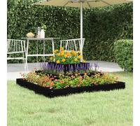 Jardinière Lit Surélevé Bac à Fleurs Jardin Gris Bois Massif de Pin vidaXL