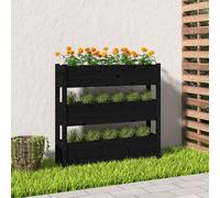 Jardinière Lit Surélevé Bac à Fleurs Jardin Marron Bois Massif de Pin vidaXL