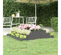 vidaXL Jardinière Gris 110x110x27 cm Bois massif de pin 823901
