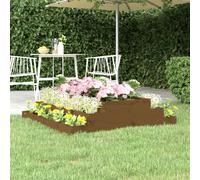Jardinière Marron Miel 80x80x27 Cm Bois Massif De Pin