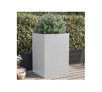 Jardinière, Lit Surélevé, Bac à Fleurs, Pot de Plantes, Boîte à Fleurs Jardin Patio Terrasse, Argenté 52x48x75 cm 841588